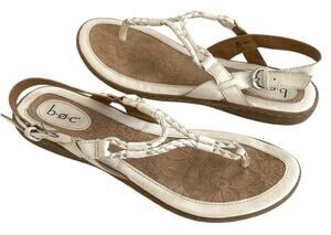 B.O.C. Born Concept Womens 10M Palti Braided T-Strap Thong Sandals Boho Coastal